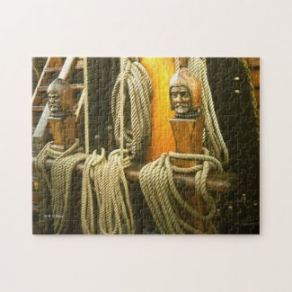 Puzzle - Carved Wooden Capstans