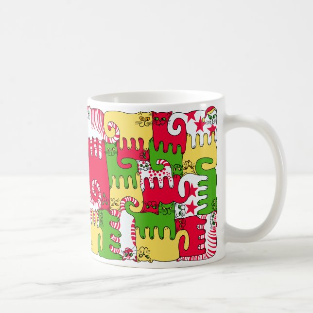 Puzzle Cats "Winter Daze" Coffee Mug (Right)