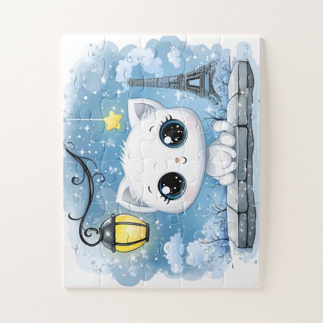 Puzzle children, 30 pieces - A lovely kitten (Vertical)