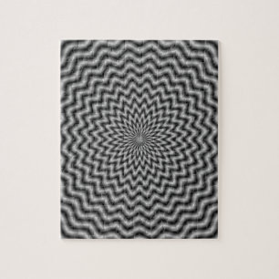 Puzzle Circular Wave in Monochrome
