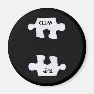 Puzzle clean and dirty magnet