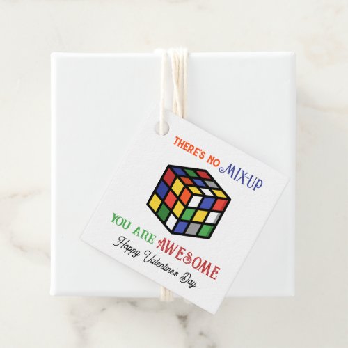 Puzzle Cube Valentine Favor Tags