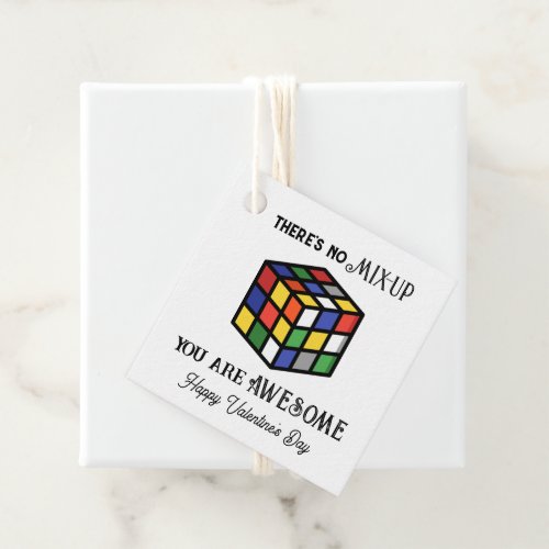 Puzzle Cube Valentine Favor Tags