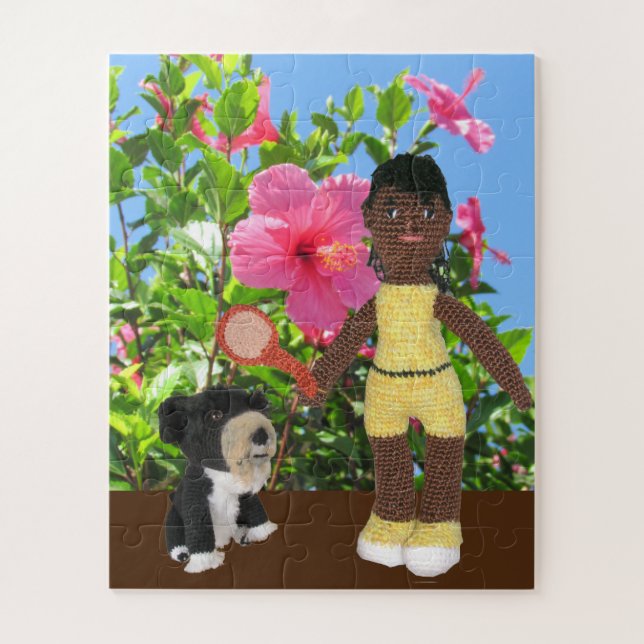 Puzzle - Dolls and Hibiscus (Vertical)