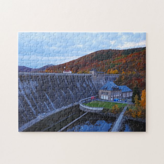 Puzzle Edersee Staumauer im Herbst (Horizontal)