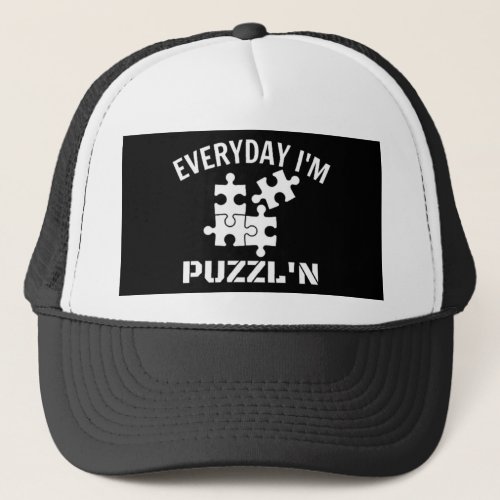 Puzzle Everyday Im Puzzln Trucker Hat