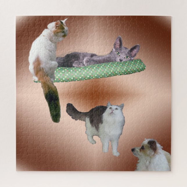 Puzzle - Floating Cats (Vertical)
