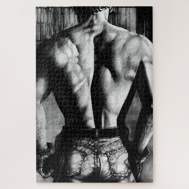 Puzzle For Him 20 x 30 Hand-drawn Art Male Fitness (Vertical)