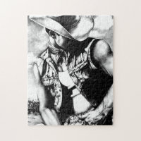 PUZZLE FOR MEN 11x14 COWBOY in Beautiful Gift Box
