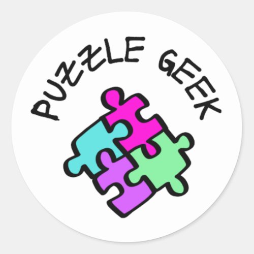 Puzzle Geek  Classic Round Sticker
