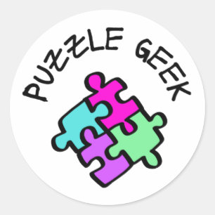 Puzzle Geek Classic Round Sticker