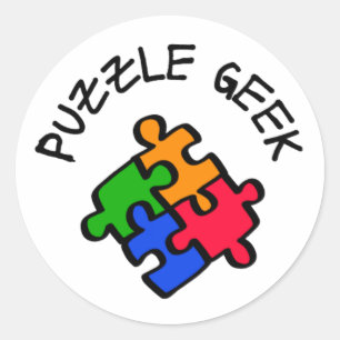 Puzzle Geek Classic Round Sticker