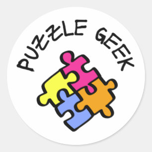 Puzzle Geek Classic Round Sticker