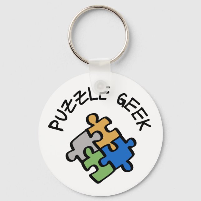 Puzzle Geek   Keychain (Front)