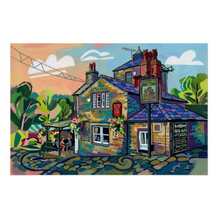 Puzzle Hall Inn, Sowerby Bridge Art Print