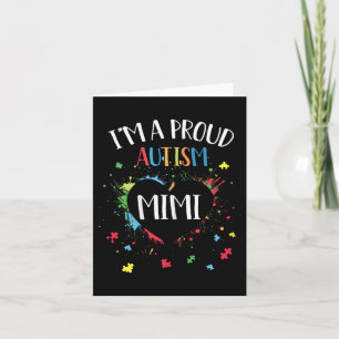 Puzzle Heart Im A Proud Autism Mimi Autism Awarene Card