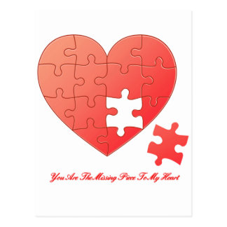 Heart Valentine Puzzle Piece Missing Love Cards, Heart Valentine Puzzle ...