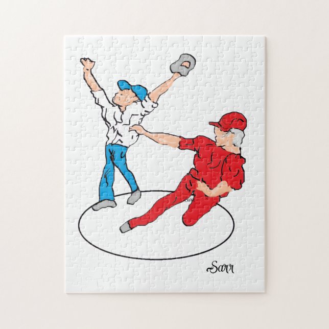 Puzzle :  He's safe / Baseball  (Vertical)