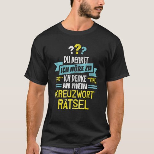 Puzzle I Crossword  For Letter Puzzles Nerd T_Shirt