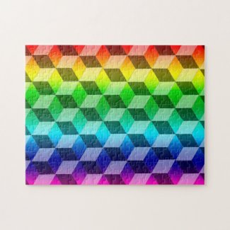 Puzzle - Illusion of Rainbow Blocks