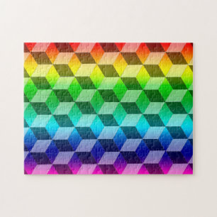 Puzzle - Illusion of Rainbow Blocks