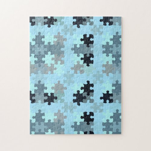 Puzzle in a Puzzle Blue Jigsaw Puzzle