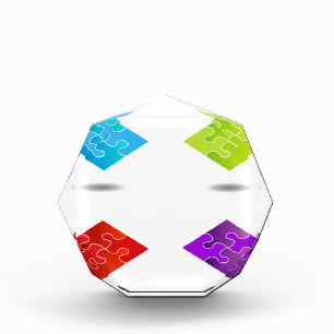 Puzzle in different colors acrylic award