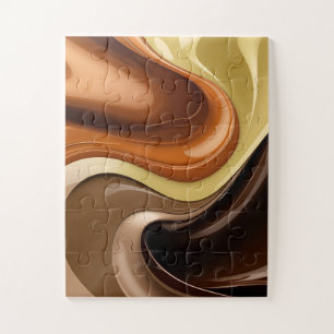 Puzzle in stylish abstract graphic