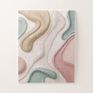 Puzzle in stylish abstract graphic