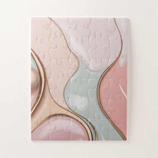 Puzzle in stylish abstract graphic (Vertical)