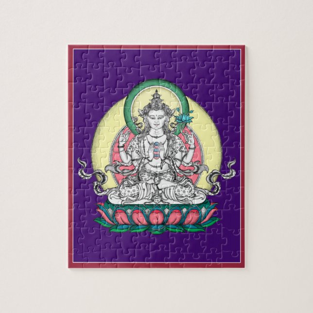 PUZZLE IN TIN -  Chenrezig - Buddha of Compassion (Vertical)
