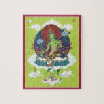 PUZZLE IN TIN - Green Tara - Mother of All Buddhas<br><div class="desc">Green Tara - The Mother of All Buddhas Green Tara, the female manifestation of active compassion, reaches out her hand to grant all wishes and, with her right foot outstretched, she is ready to step down and help all who call upon her. Tara is one of the most revered deities...</div>