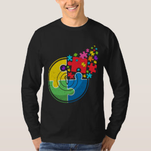 Puzzle Lacrosse Support Autism Awareness Men Women T-Shirt