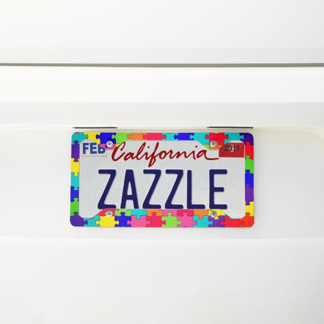 Puzzle License Plate Frame (On Car)