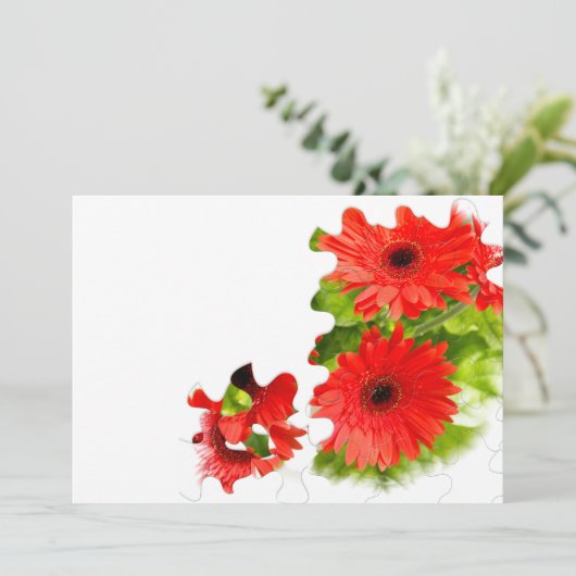 Puzzle-look gerbera photo (Standing Front)