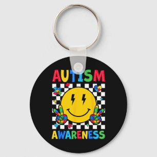 Puzzle Love Accept Understand Autism Awareness Sup Keychain