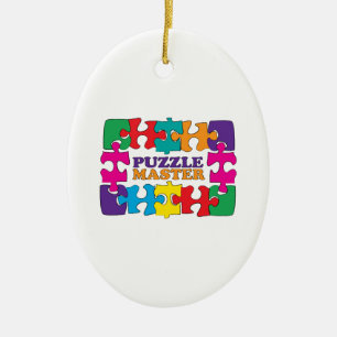 Puzzle Master Ceramic Ornament