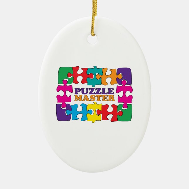 Puzzle Master Ceramic Ornament (Front)