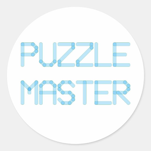 PUZZLE MASTER CLASSIC ROUND STICKER (Front)