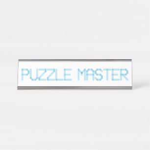 PUZZLE MASTER DESK NAME PLATE