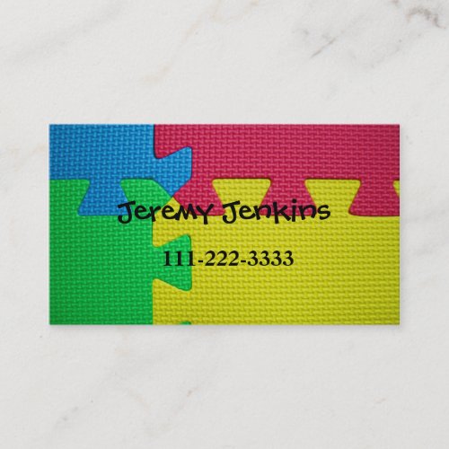 Puzzle Mat Children Calling Card Business Cards