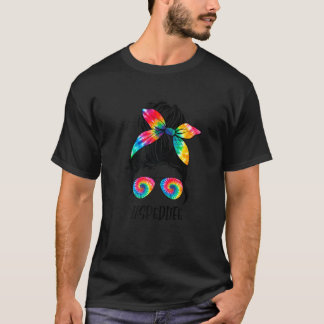 Puzzle Messy Bun Sped Life Sped Teacher Autism Awa T-Shirt