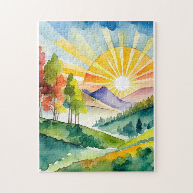 Puzzle: Mountain Majesty at Sunrise Jigsaw Puzzle (Vertical)