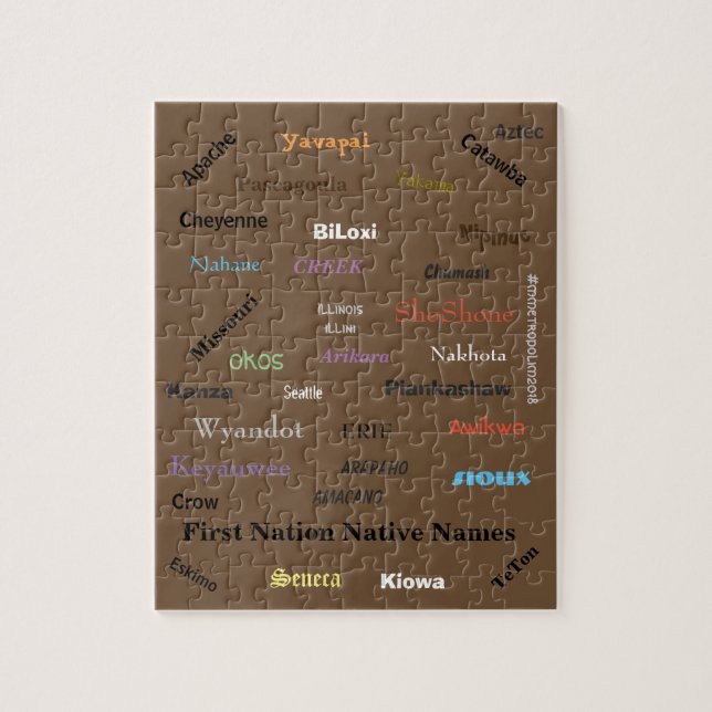 Puzzle of First Nation Names,  by mmetropolim (Vertical)