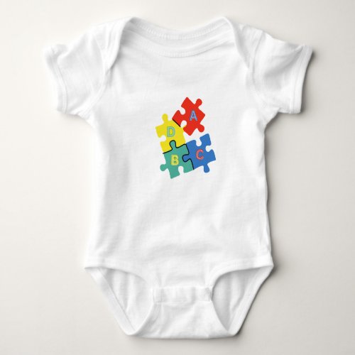 Puzzle of Learning Baby Bodysuit