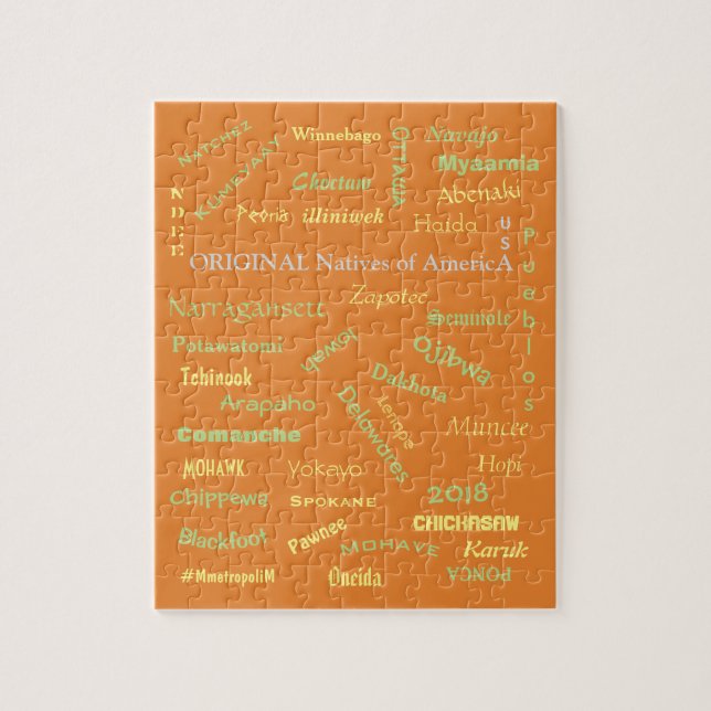 Puzzle of Native American Names, by mmetropolim (Vertical)
