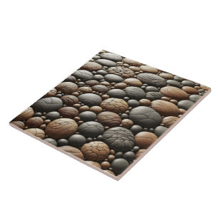 Puzzle of Textured Tiles Resembling Natural Stones