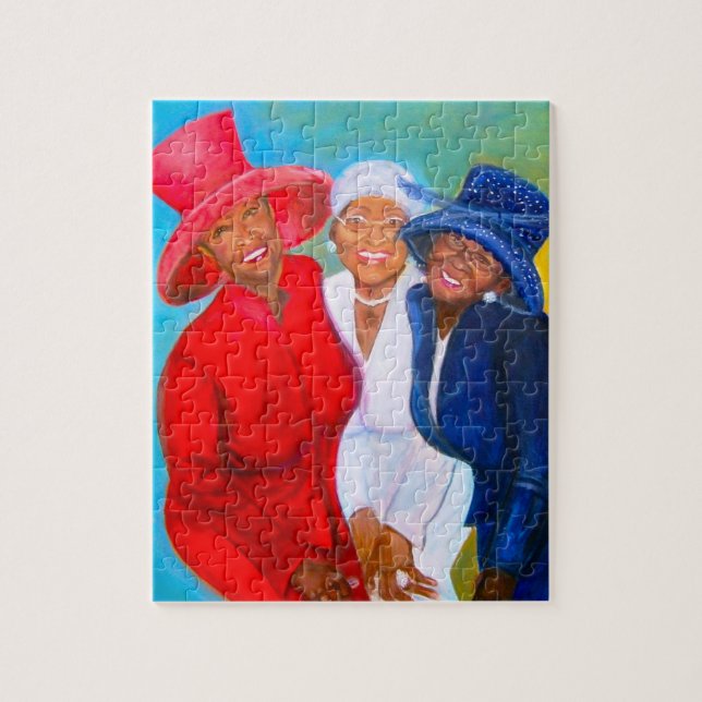 Puzzle of The "Church Hat Ladies" (Vertical)