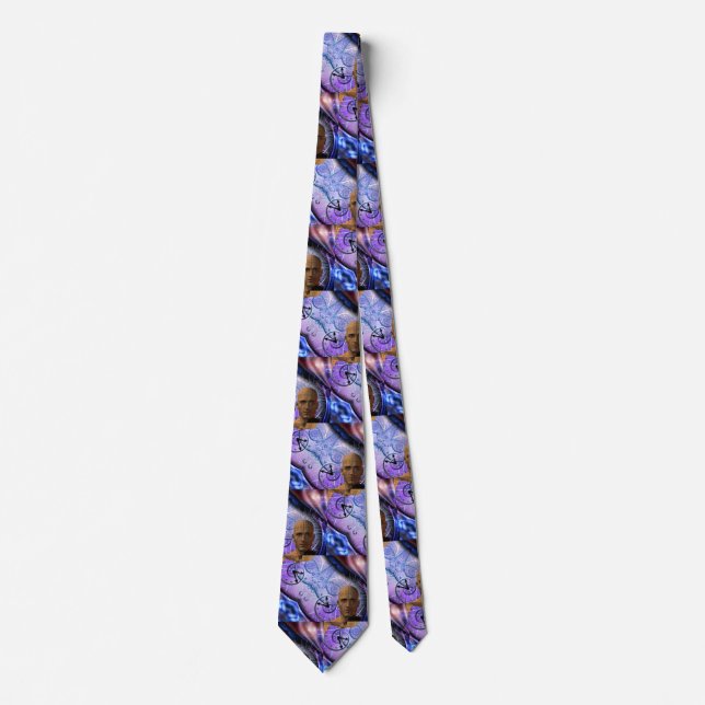 Puzzle of time neck tie (Front)