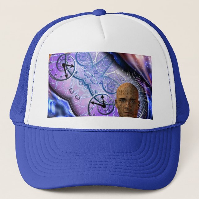 Puzzle of time trucker hat (Front)